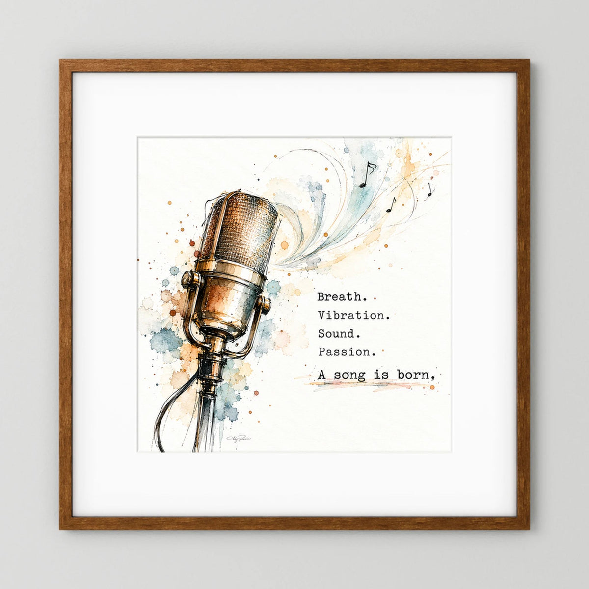 The Mic - Framed and Matted Fine Art Print