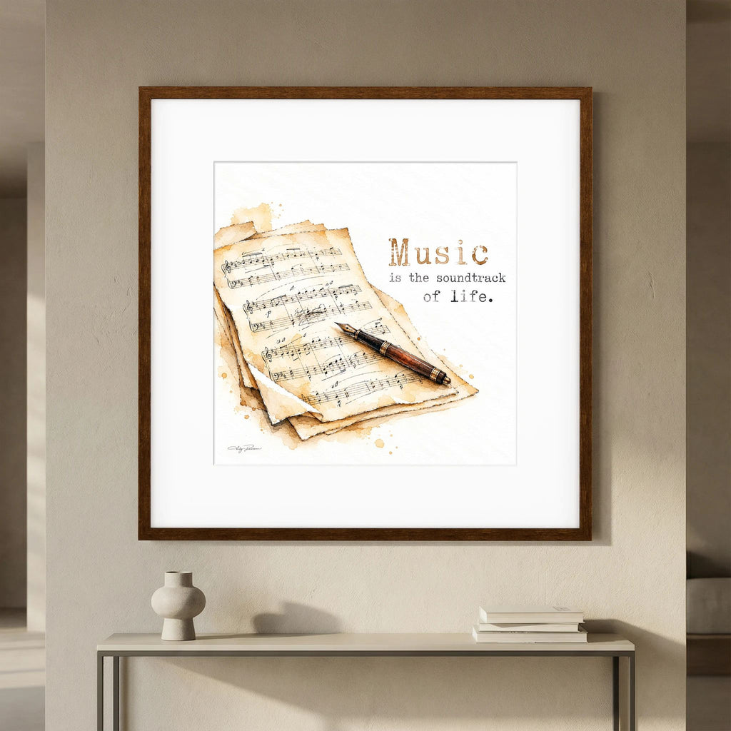 Sheet Music - Framed and Matted Fine Art Print