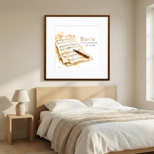 Sheet Music - Framed and Matted Fine Art Print