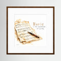 Sheet Music - Framed and Matted Fine Art Print