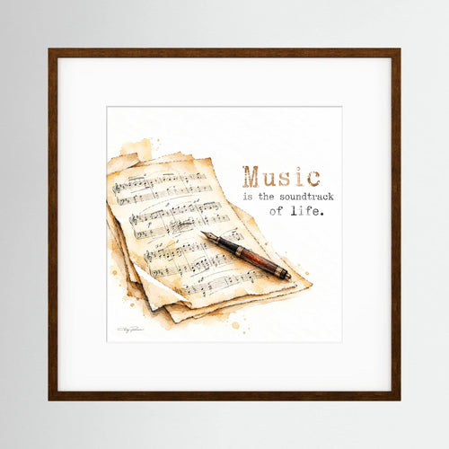Sheet Music - Framed and Matted Fine Art Print