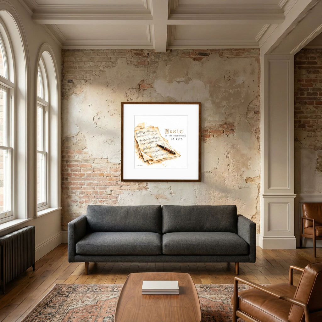 Sheet Music - Framed and Matted Fine Art Print