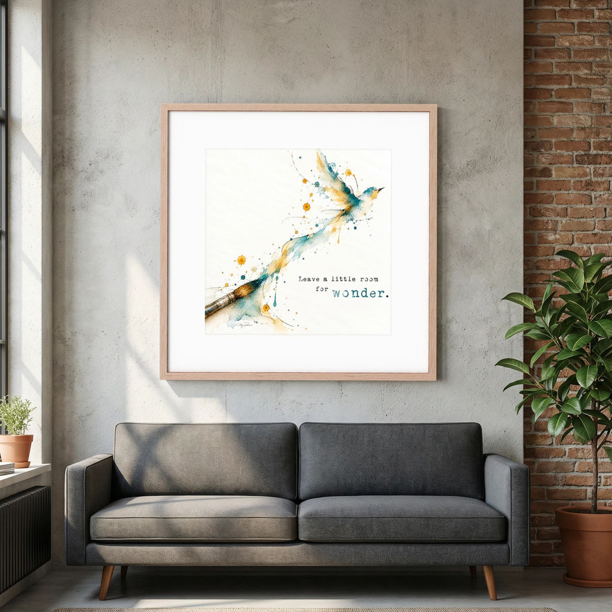 The Brush -  Framed and Matted Fine Art Print