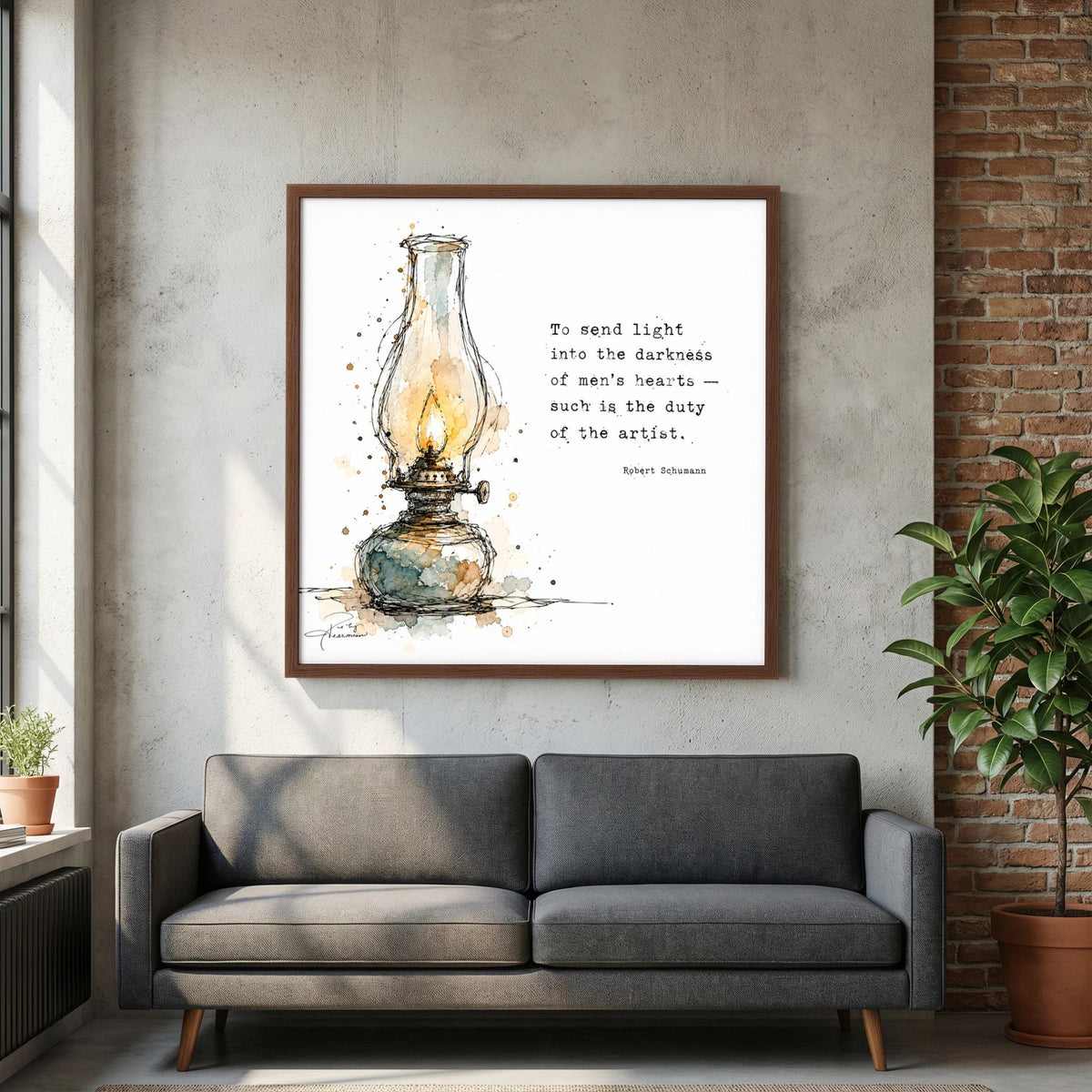 The Lamp - Framed Fine Art Print