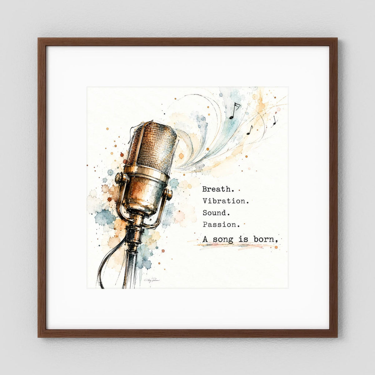 The Mic - Framed and Matted Fine Art Print