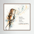 The Mic - Framed Canvas