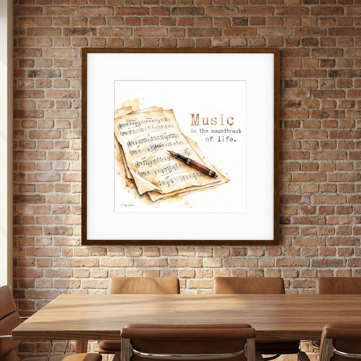 Sheet Music - Framed and Matted Fine Art Print