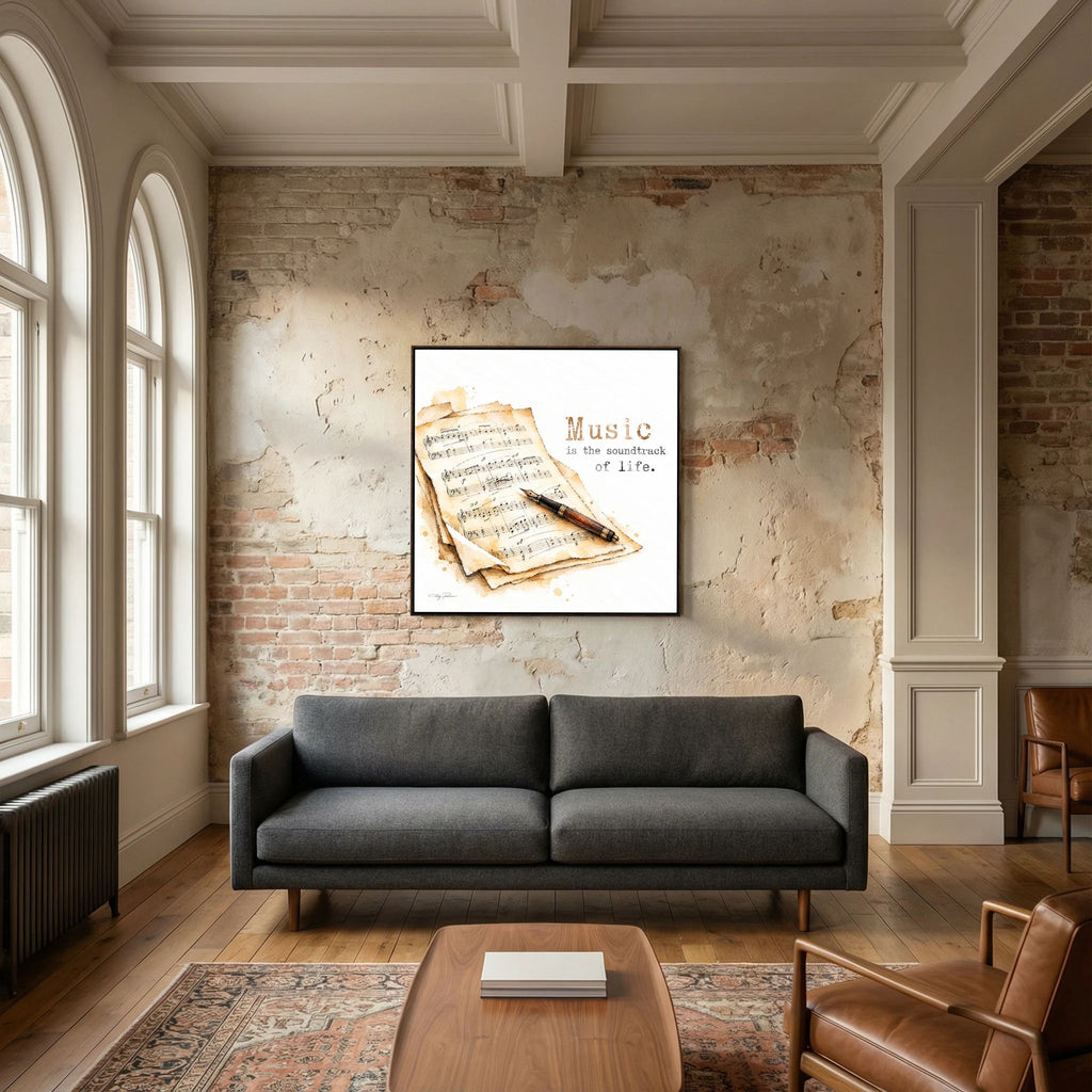 Sheet Music - Framed Canvas