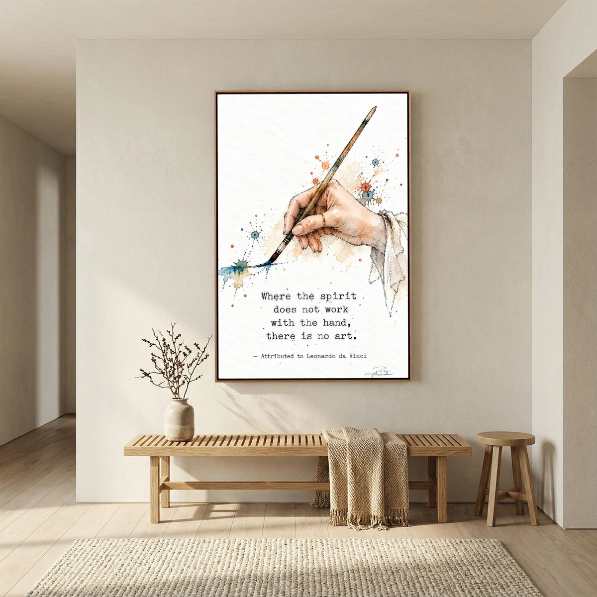 The Hand - Framed Canvas
