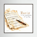Sheet Music - Framed Canvas