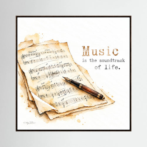 Sheet Music - Framed Canvas