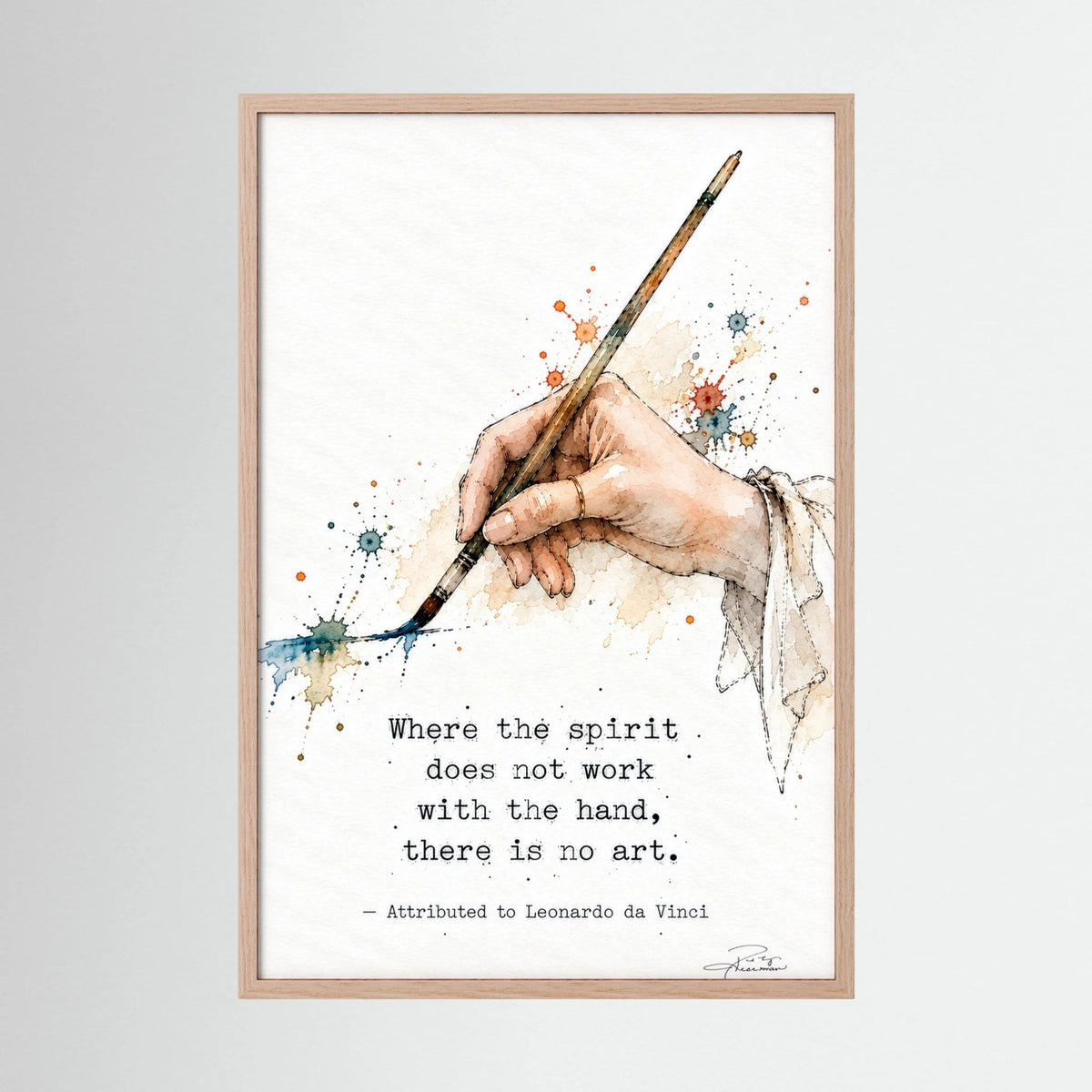 The Hand - Framed Fine Art Print with Mat Option