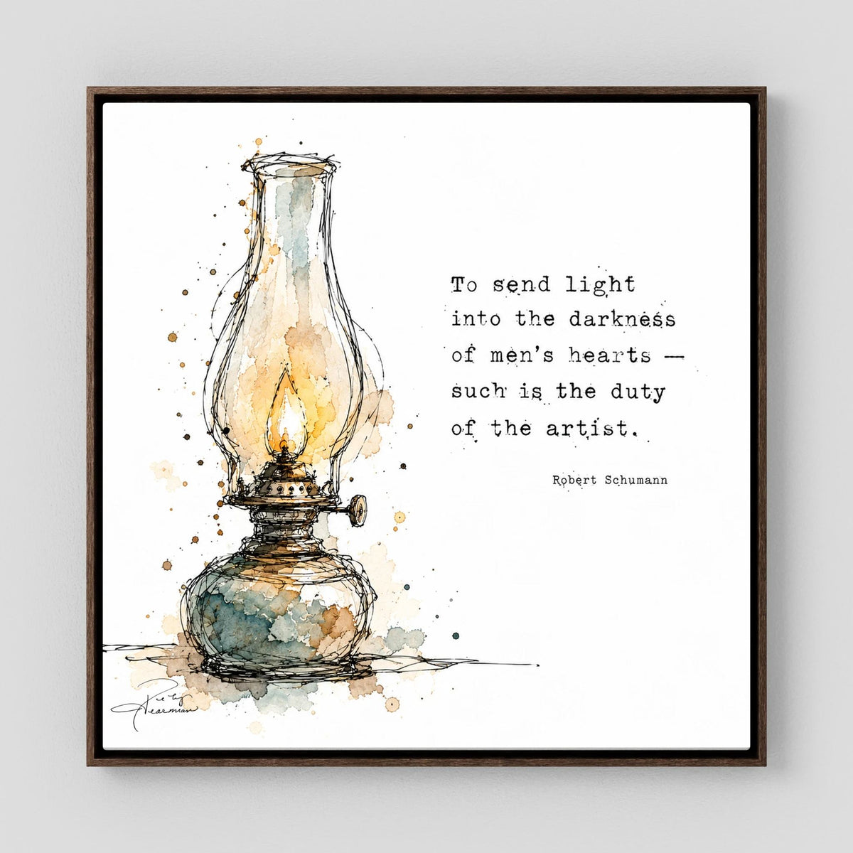 The Lamp - Framed Canvas