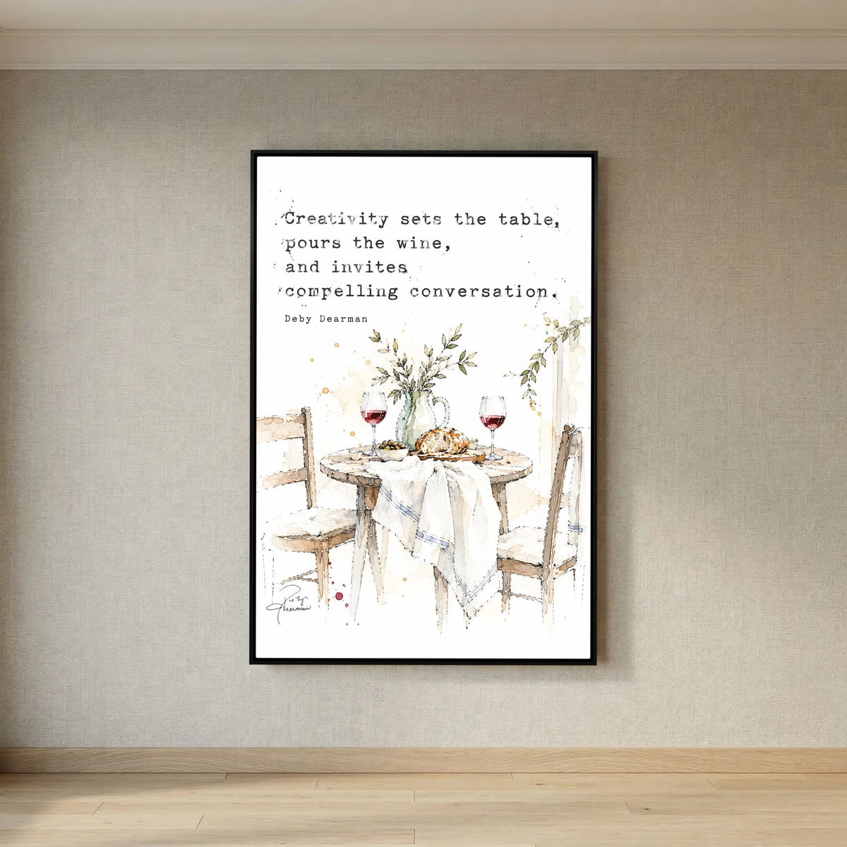 The Table - Framed Canvas