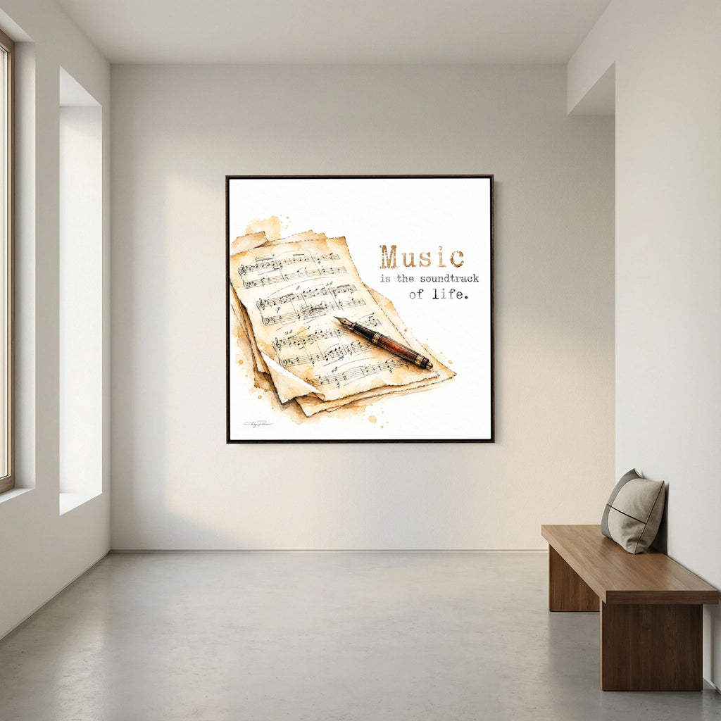 Sheet Music - Framed Canvas