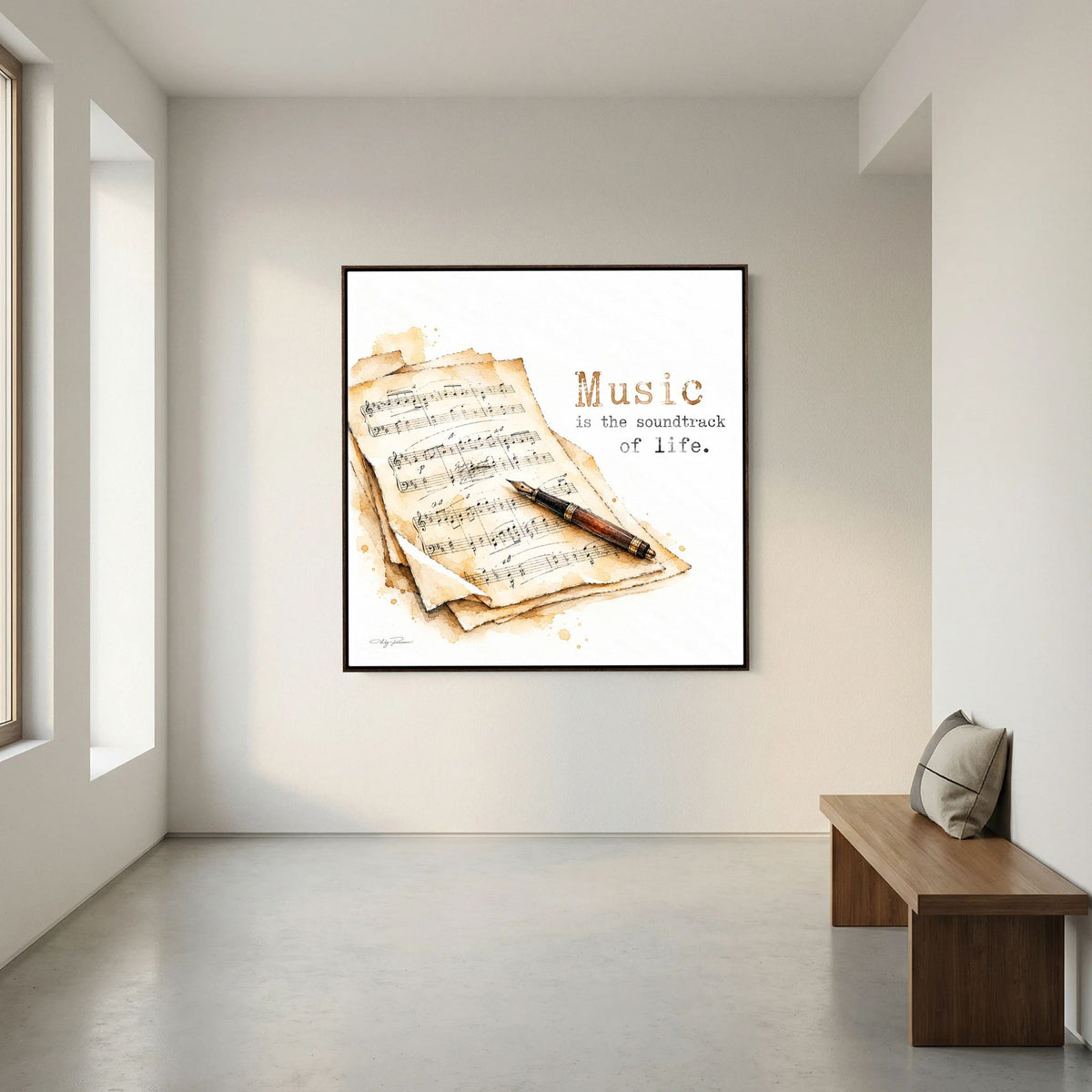 Sheet Music - Framed Canvas