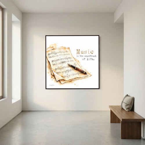 Sheet Music - Framed Canvas