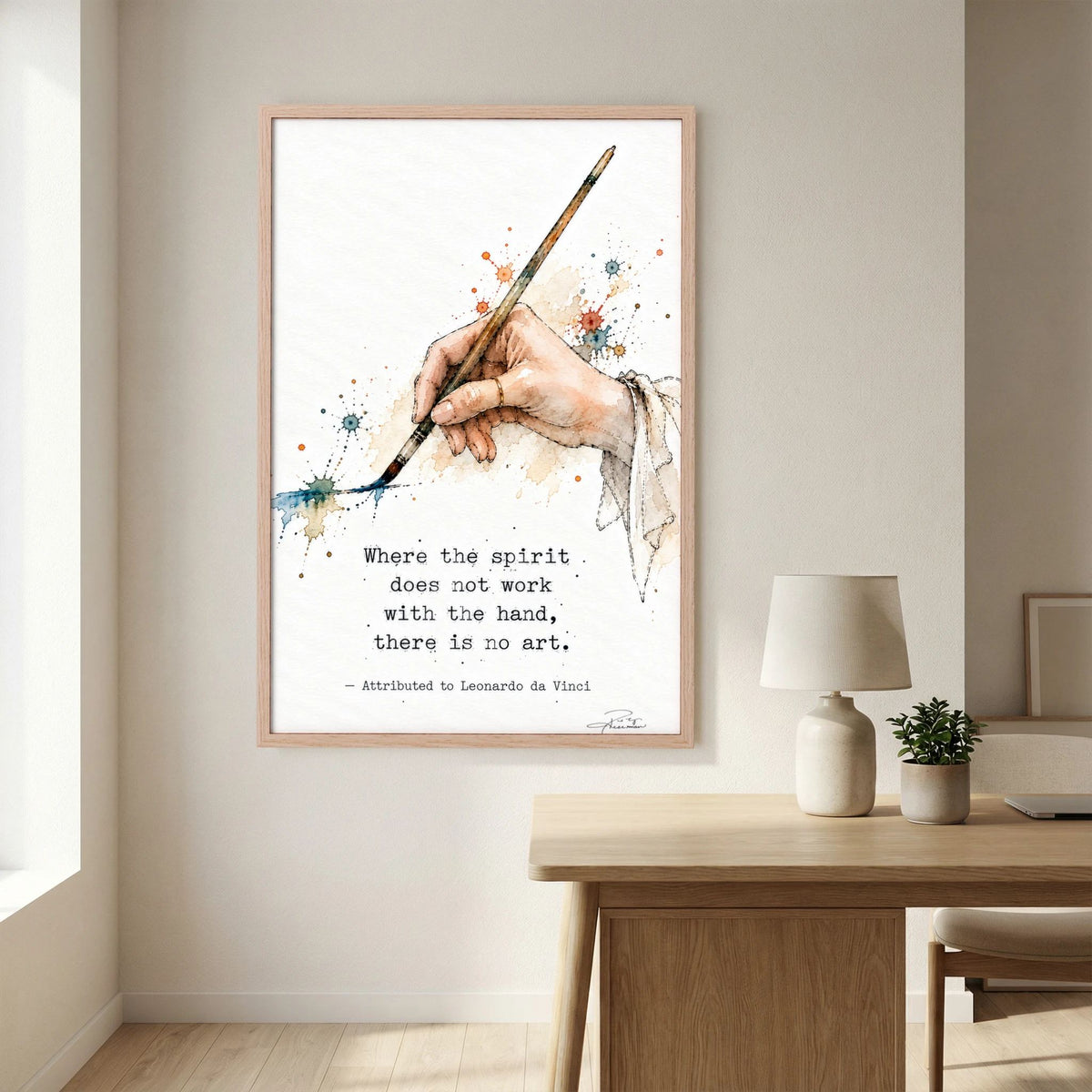 The Hand - Framed Fine Art Print with Mat Option