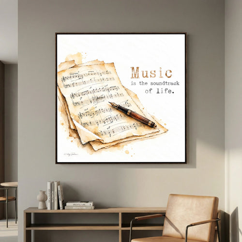 Sheet Music - Framed Canvas