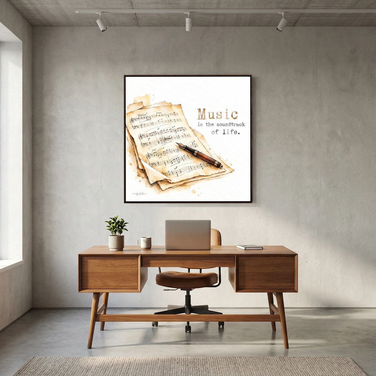 Sheet Music - Framed Canvas